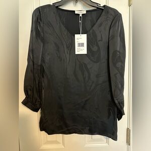 Lafayette 148 New York Blouse Sz S 100% Viscose Black